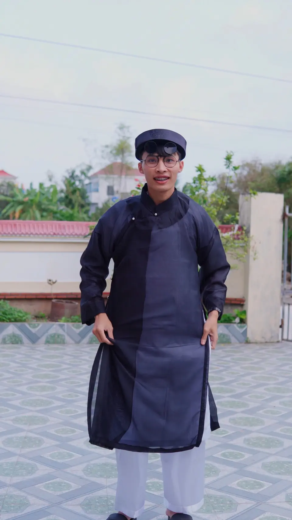 Bộ áo the khăn xếp nam