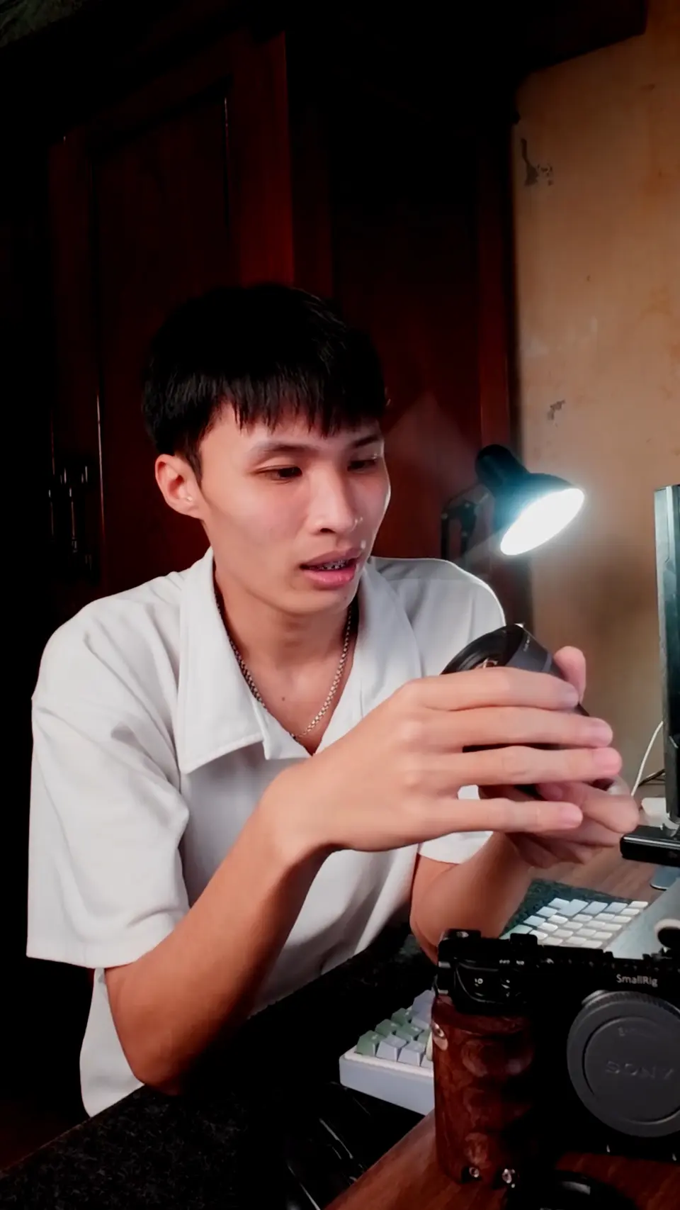 Tủ chống ẩm m&aacute;y ảnh ANDBON 20L 30L t&iacute;ch hợp ẩm kế